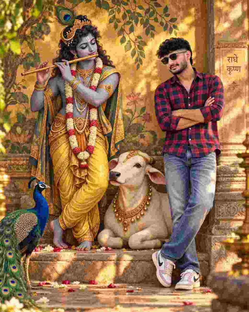 Shree Krishna-Radharani Combo Photo Editing Prompts